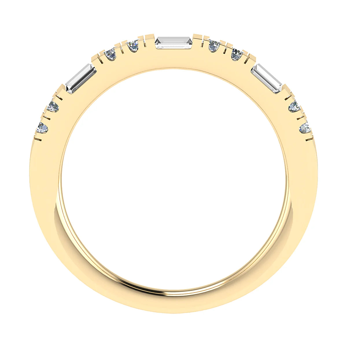 FANCY BAGUETTE AND ROUND DIAMOND ETERNITY/ WEDDING RING