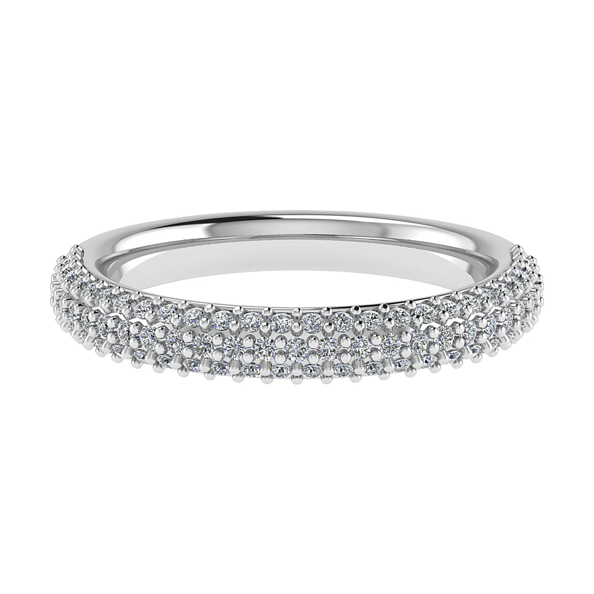 MULTI DIAMOND ROW ETERNITY/WEDDING RING