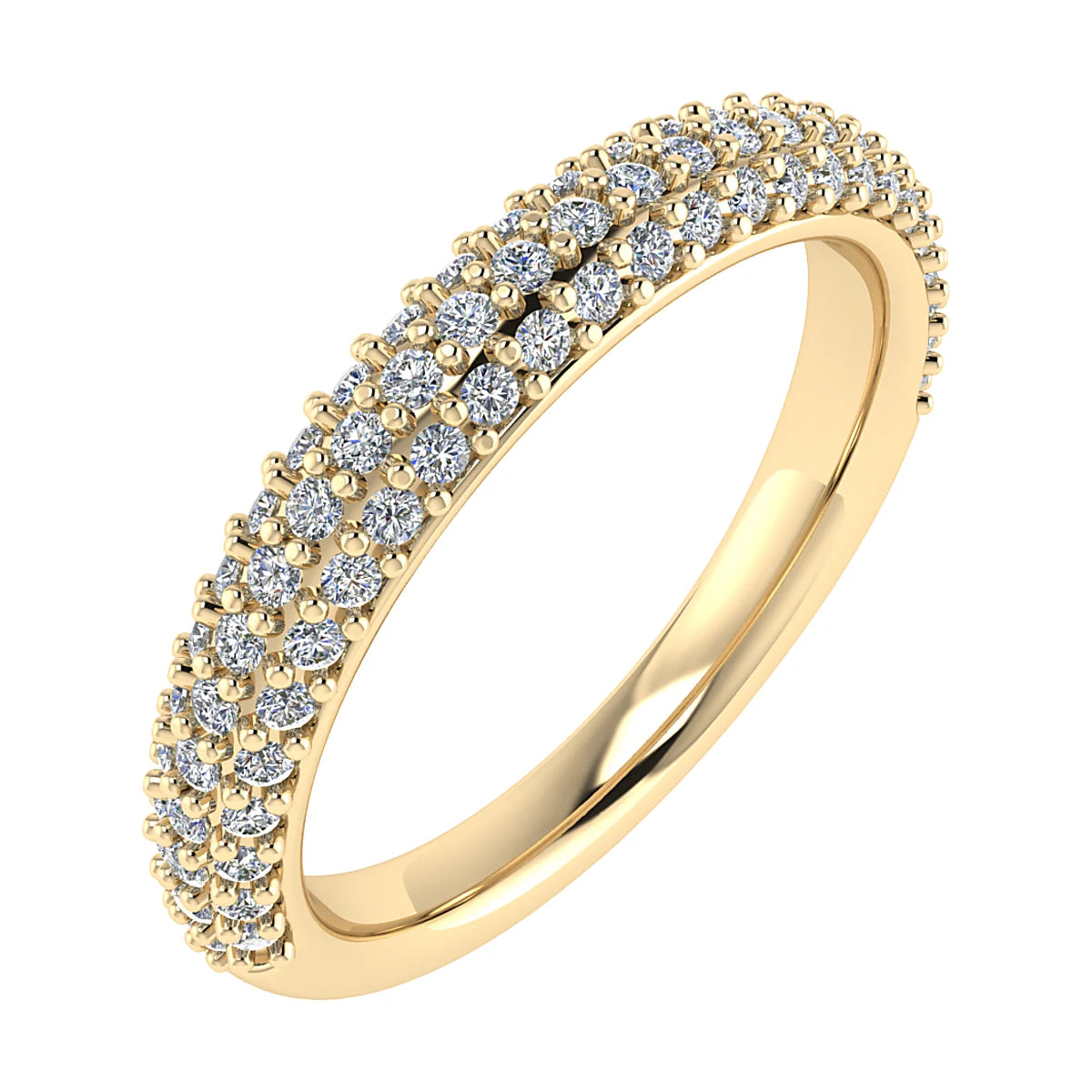 MULTI DIAMOND ROW ETERNITY/WEDDING RING