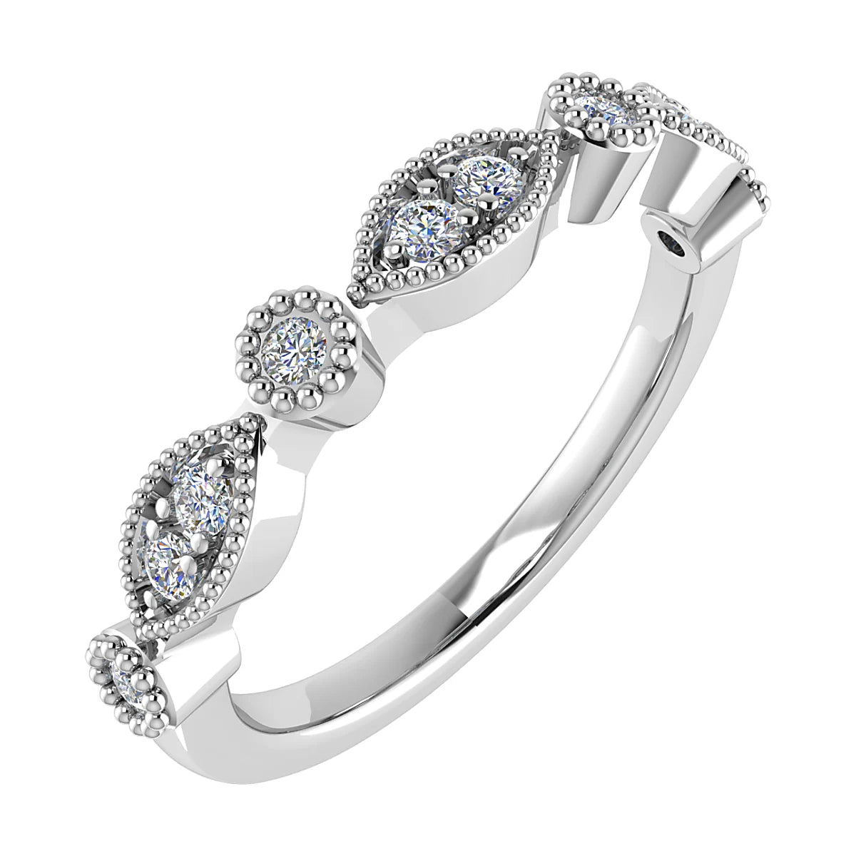 VINTAGE INSPIRED DIAMOND ETERNITY/WEDDING RING