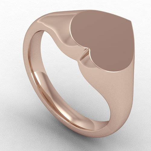 MEDIUM HEART SHAPED HEAD SIGNET RING