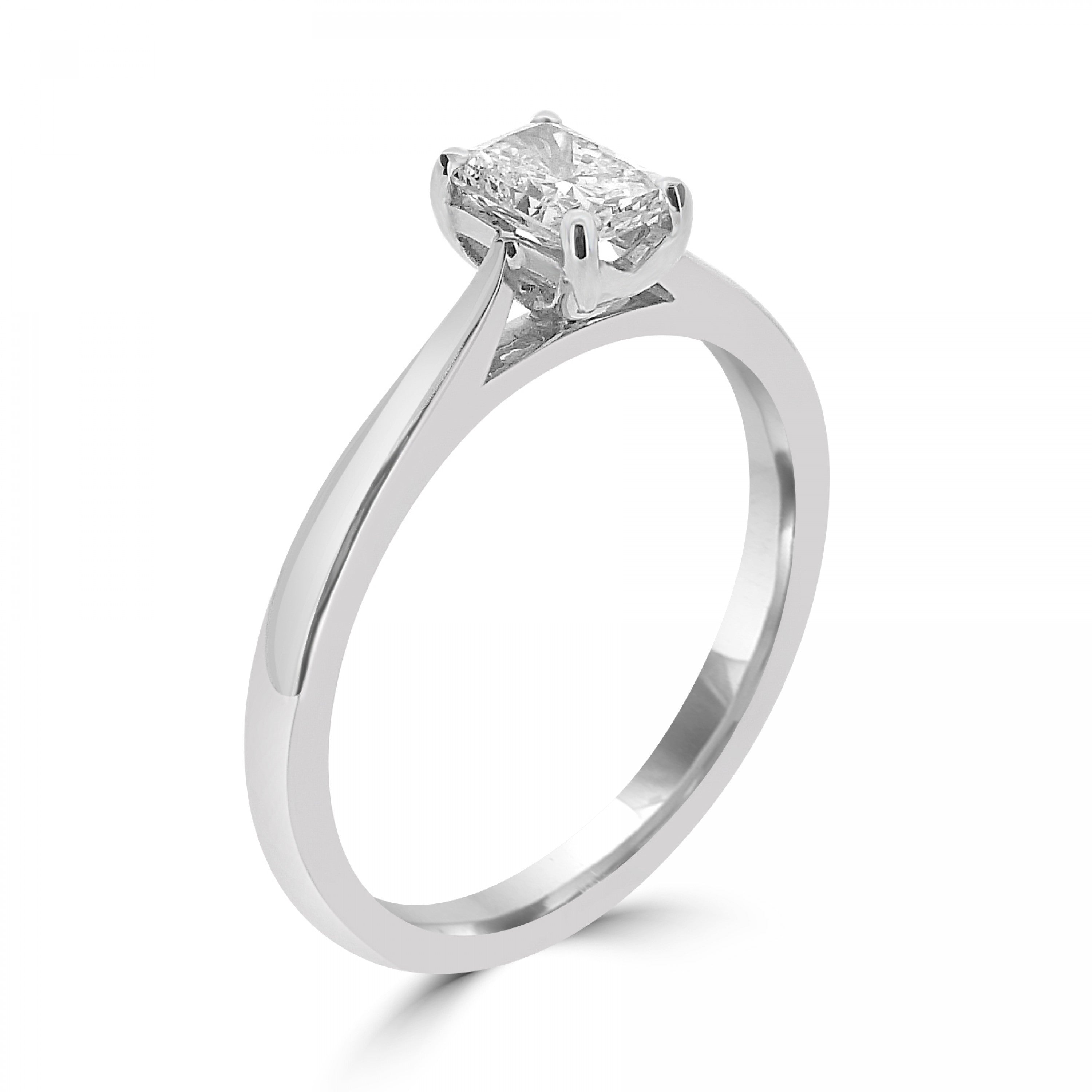 RADIANT CUT DIAMOND SOLITAIRE ENGAGEMENT RING