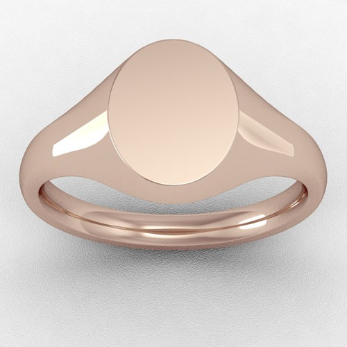 SMALL TRADITIONAL OVAL SHAPED HEAD SIGNET RING