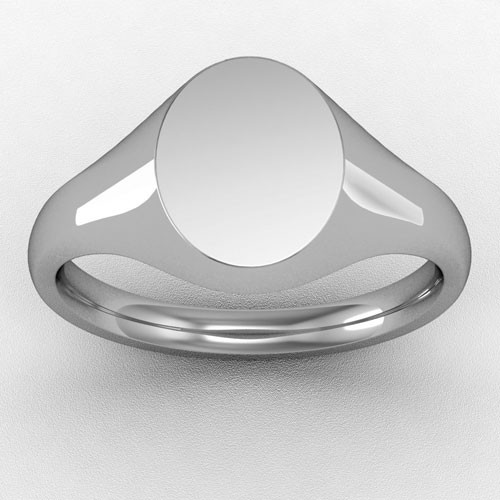 SMALL TRADITIONAL OVAL SHAPED HEAD SIGNET RING