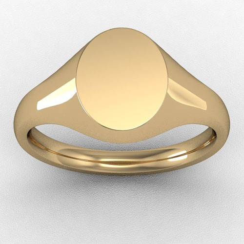 SMALL TRADITIONAL OVAL SHAPED HEAD SIGNET RING