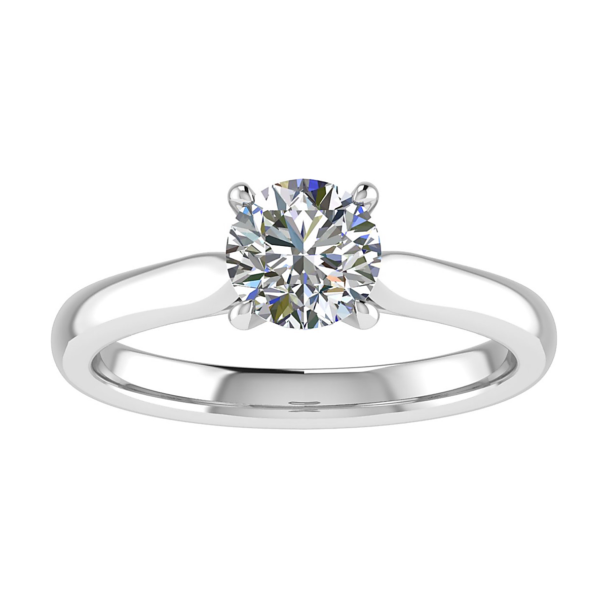 Round brilliant lab-grown diamond engagement ring, IGI-certified D VS2, available in 9ct, 18ct, or platinum mount – Fogal & Barnes Fine Jewellers Harrogate.