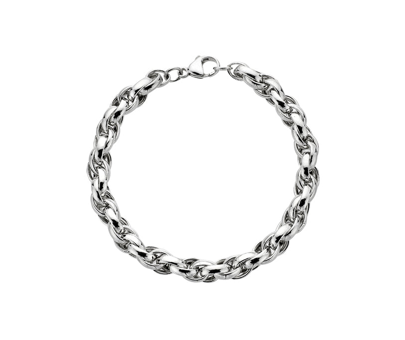 CLASSIC STERLING SILVER OVAL BELCHER BRACELET