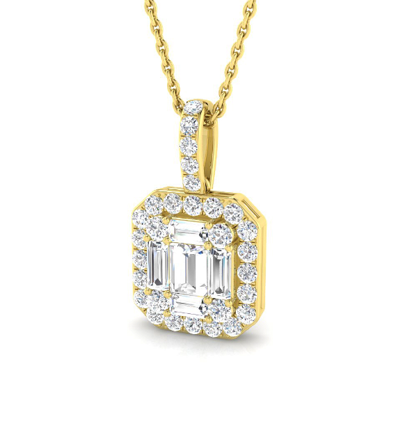 ELEGANT DIAMOND PENDANT NECKLACE