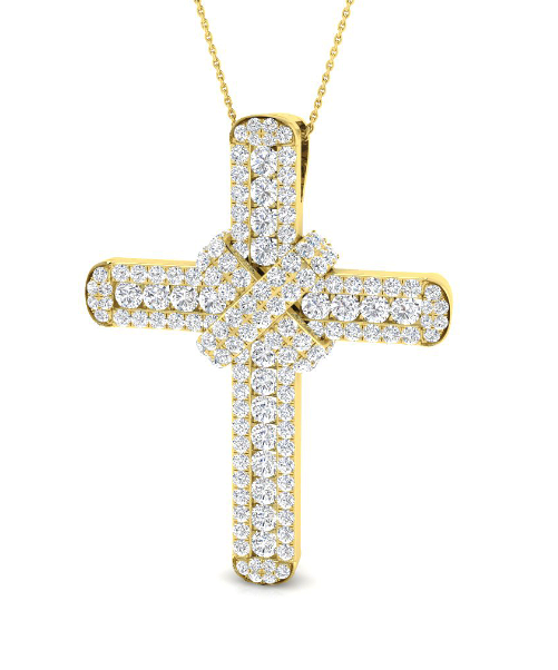 MAGNIFICENT DIAMOND CROSS PENDANT NECKLACE HARROGATE