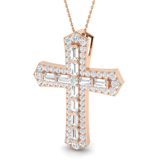 LUXURY DIAMOND GOLD CROSS PENDANT