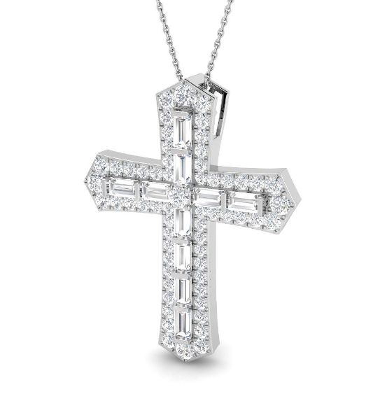 LUXURY DIAMOND GOLD CROSS PENDANT