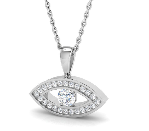 DIAMOND EVIL EYE PENDANT NECKLACE HARROGATE