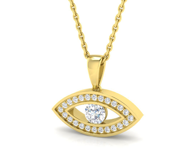 DIAMOND EVIL EYE PENDANT NECKLACE HARROGATE