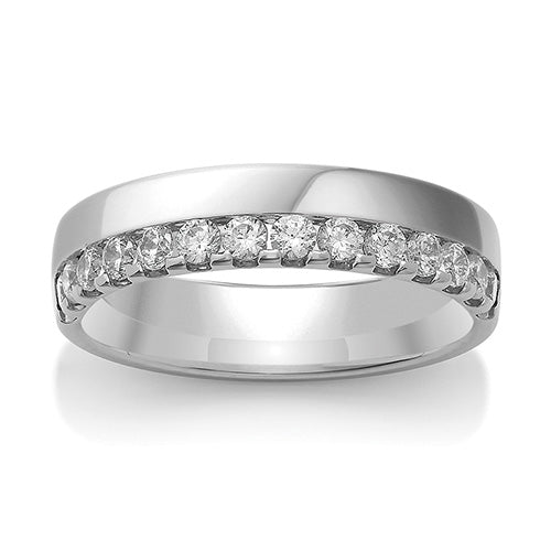 DIAMOND OFF SET FULL ETERNITY/WEDDING RING