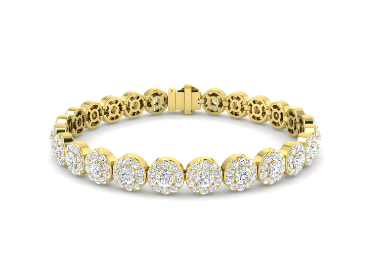 DIAMOND HALO TENNIS BRACELET