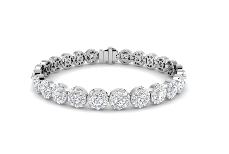 DIAMOND HALO TENNIS BRACELET