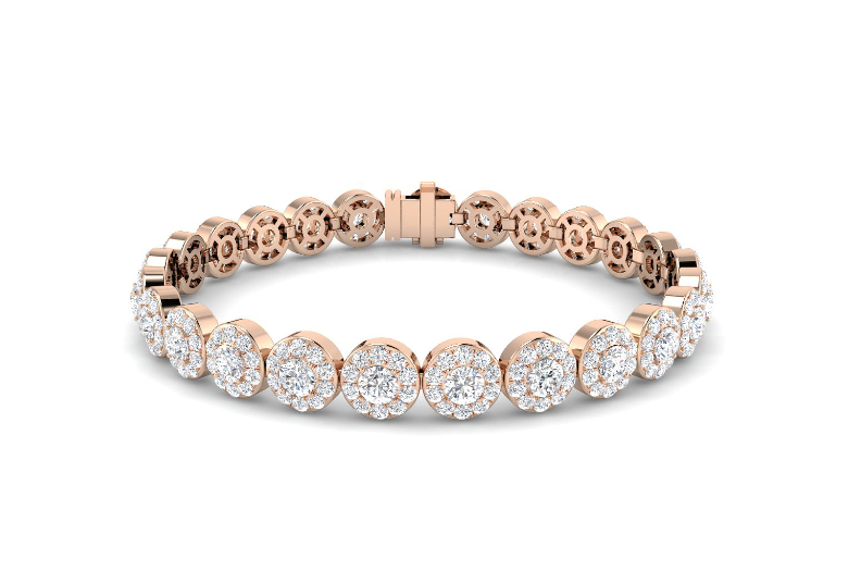 DIAMOND HALO TENNIS BRACELET