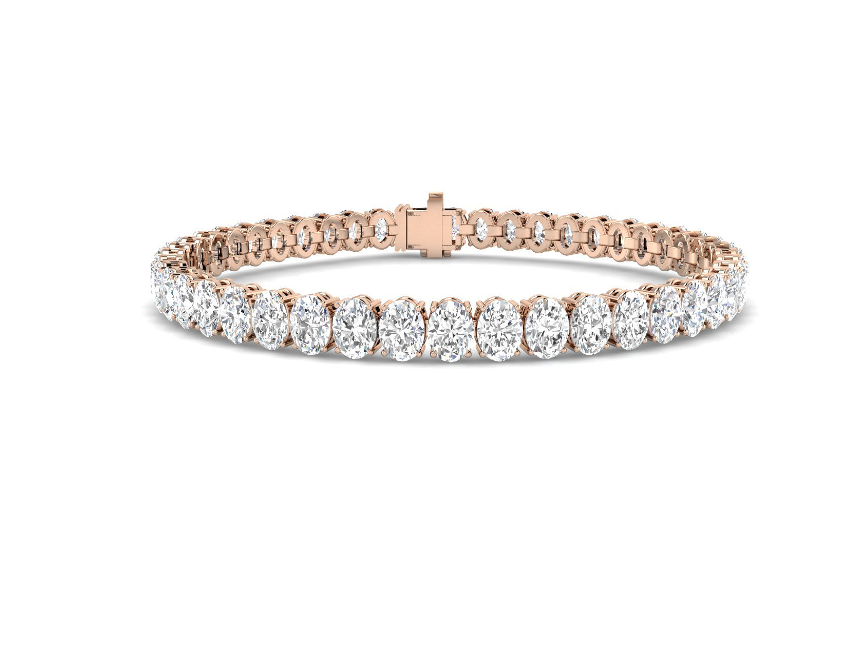 BREATH TAKING OVAL DIAMOND TENNIS BRACELET