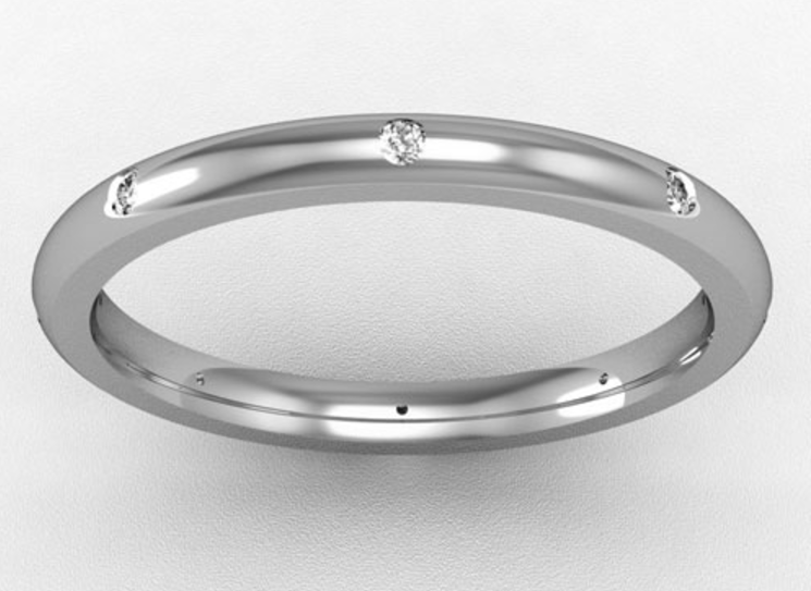 PREMIUM COURT DIAMOND SET WEDDING RING