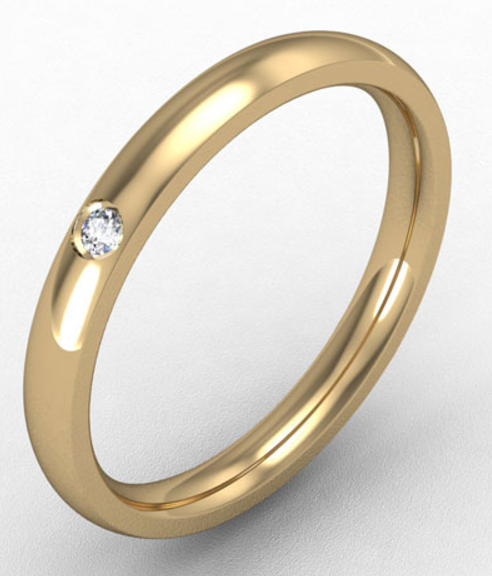 2.5MM DIAMOND SET WEDDING RING