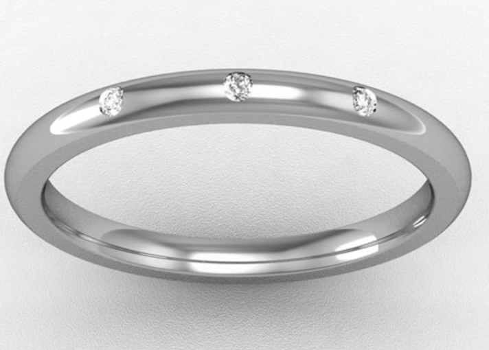 PREMIUM COURT DIAMOND SET WEDDING RING