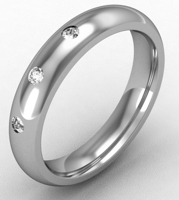 PREMIUM COURT DIAMOND SET WEDDING RING