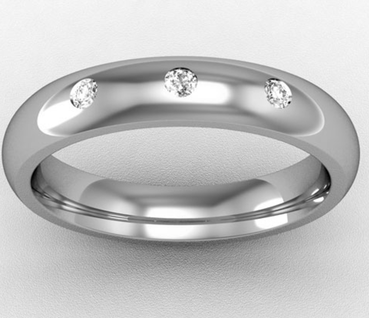 PREMIUM COURT DIAMOND SET WEDDING RING