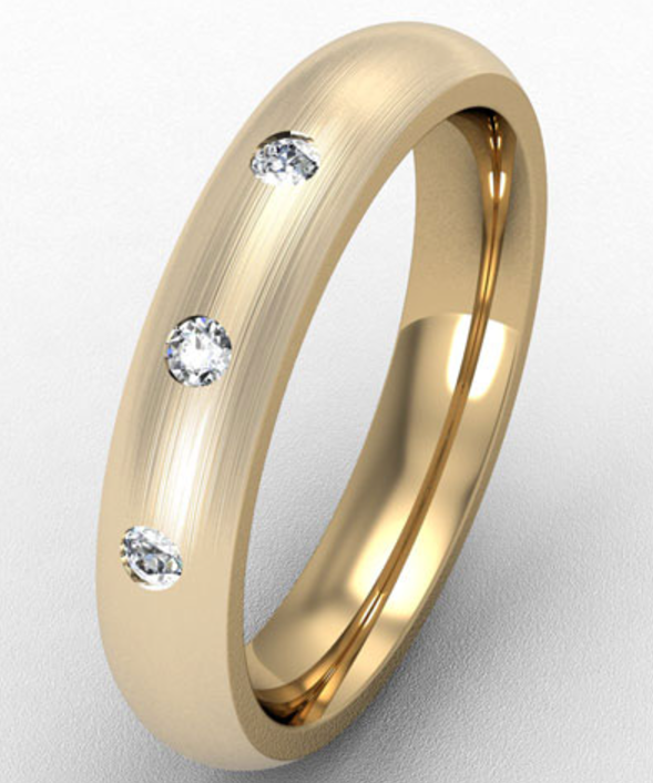 PREMIUM COURT DIAMOND SET WEDDING RING