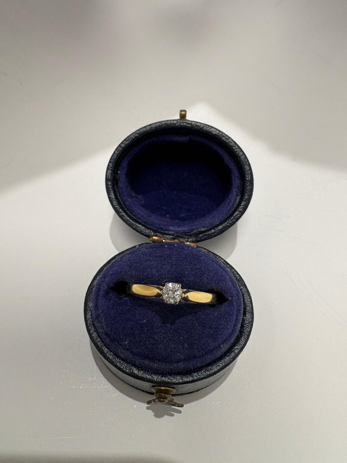gold diamond solitaire ring second hand available in harrogate 