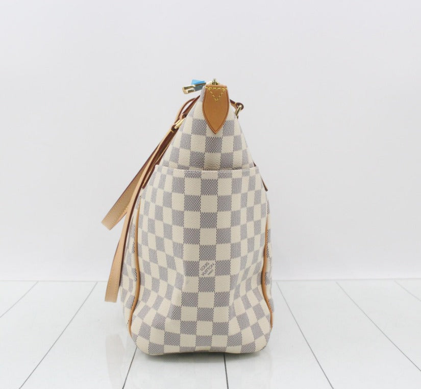 Louis Vuitton Totally MM, Damier Azur tote, pre-loved Louis Vuitton UK, second hand Louis Vuitton bag, LV Totally MM Damier Azur, Louis Vuitton tote bag, preowned designer handbag UK, discontinued Louis Vuitton bag