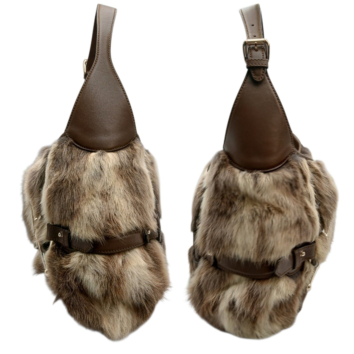 Vintage Gucci 85th Anniversary Rabbit Fur Horsebit Hobo Bag, Limited Edition 2006 - Pristine Condition