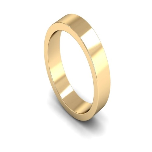 PLAIN TRADITIONAL FLAT MEN'S WEDDING RING