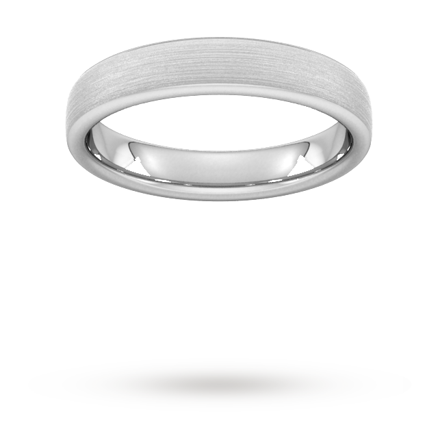 PLAIN TRADITIONAL SLIGHT COURT BRUSHED MATT MEN'S WEDDING RING