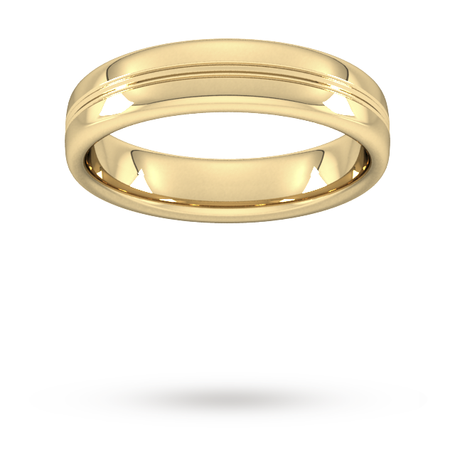 PLAIN TRADITIONAL SLIGHT COURT GROOVED CENTRE MEN'S WEDDING RING