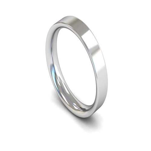 PLAIN TRADITIONAL FLAT COURT MEN'S WEDDING RING