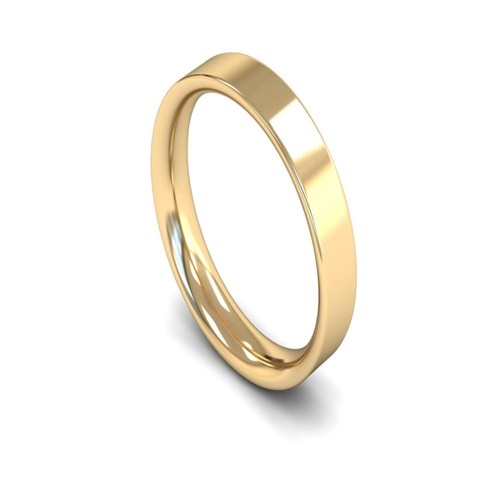 PLAIN TRADITIONAL FLAT COURT MEN'S WEDDING RING