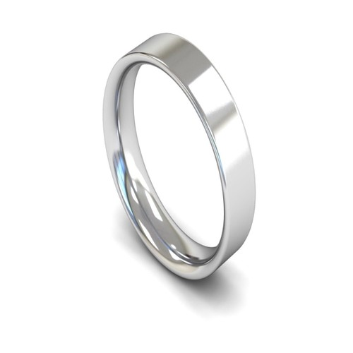 PLAIN TRADITIONAL FLAT COURT MENS WEDDING RING