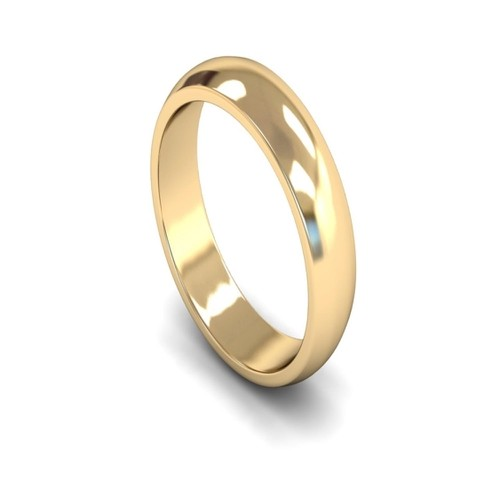 PLAIN TRADITIONAL MEDIUM WEIGHT D SHAPE MEN'S WEDDING RING