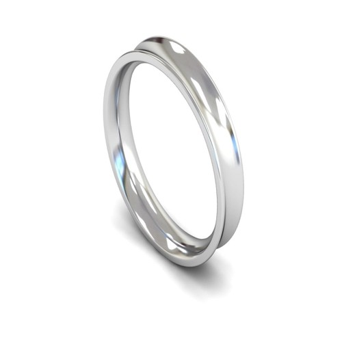 PLAIN TRADITIONAL CONCAVE MEN'S WEDDING RING