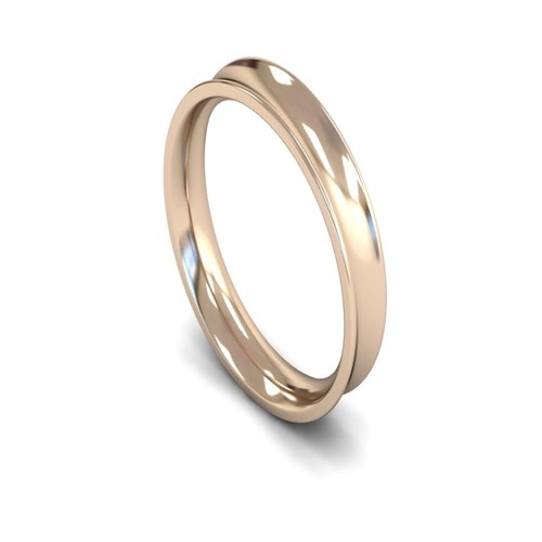 PLAIN TRADITIONAL CONCAVE MEN'S WEDDING RING