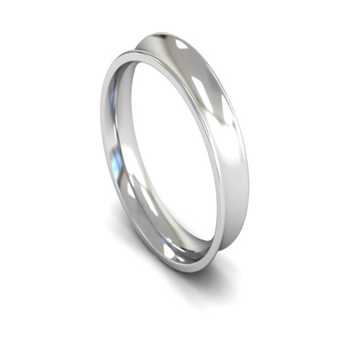 PLAIN TRADITIONAL CONCAVE MEN'S WEDDING RING