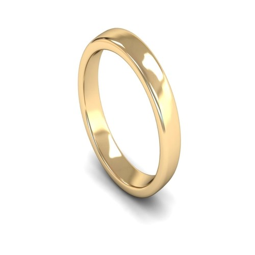 PLAIN TRADITIONAL EDGED SLIGHT COURT MEN'S WEDDING RING