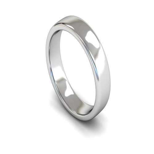 PLAIN TRADITIONAL EDGED SLIGHT COURT MEN'S WEDDING RING