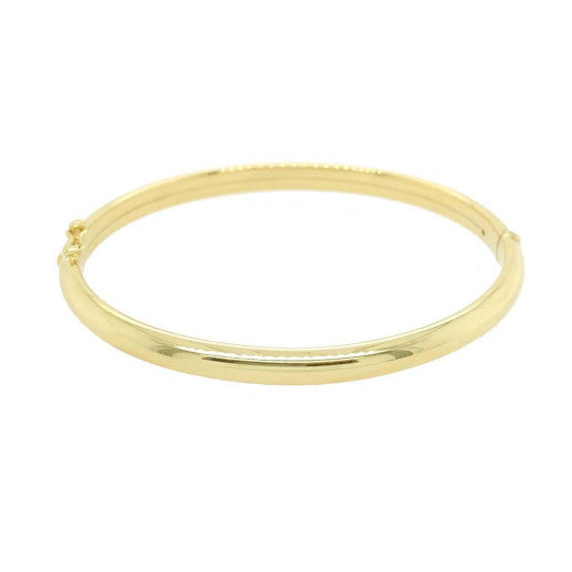 9CT YELLOW GOLD DOMED FILLED BANGLE