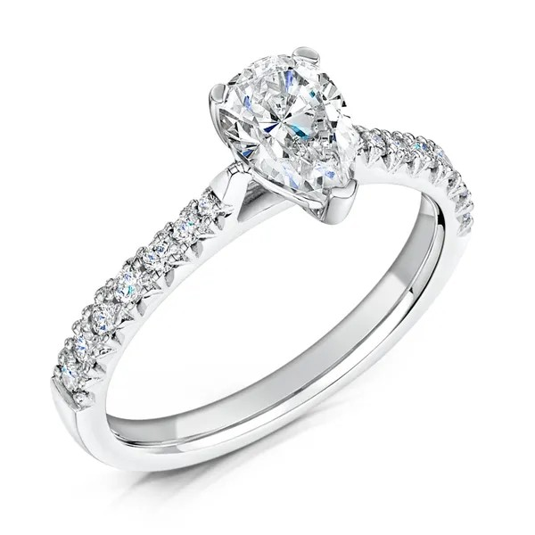 PEAR CUT DIAMOND SOLITAIRE ENGAGEMENT RING