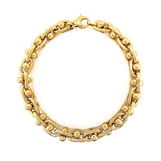 9CT YELLOW GOLD KNOBBLES BRACELET