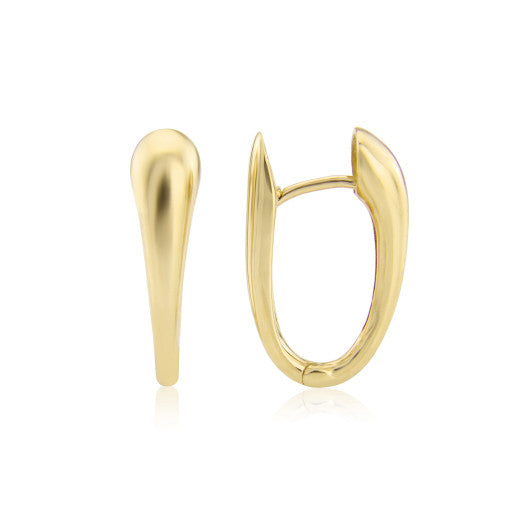 9K YELLOW GOLD TAPERED EARRINGS