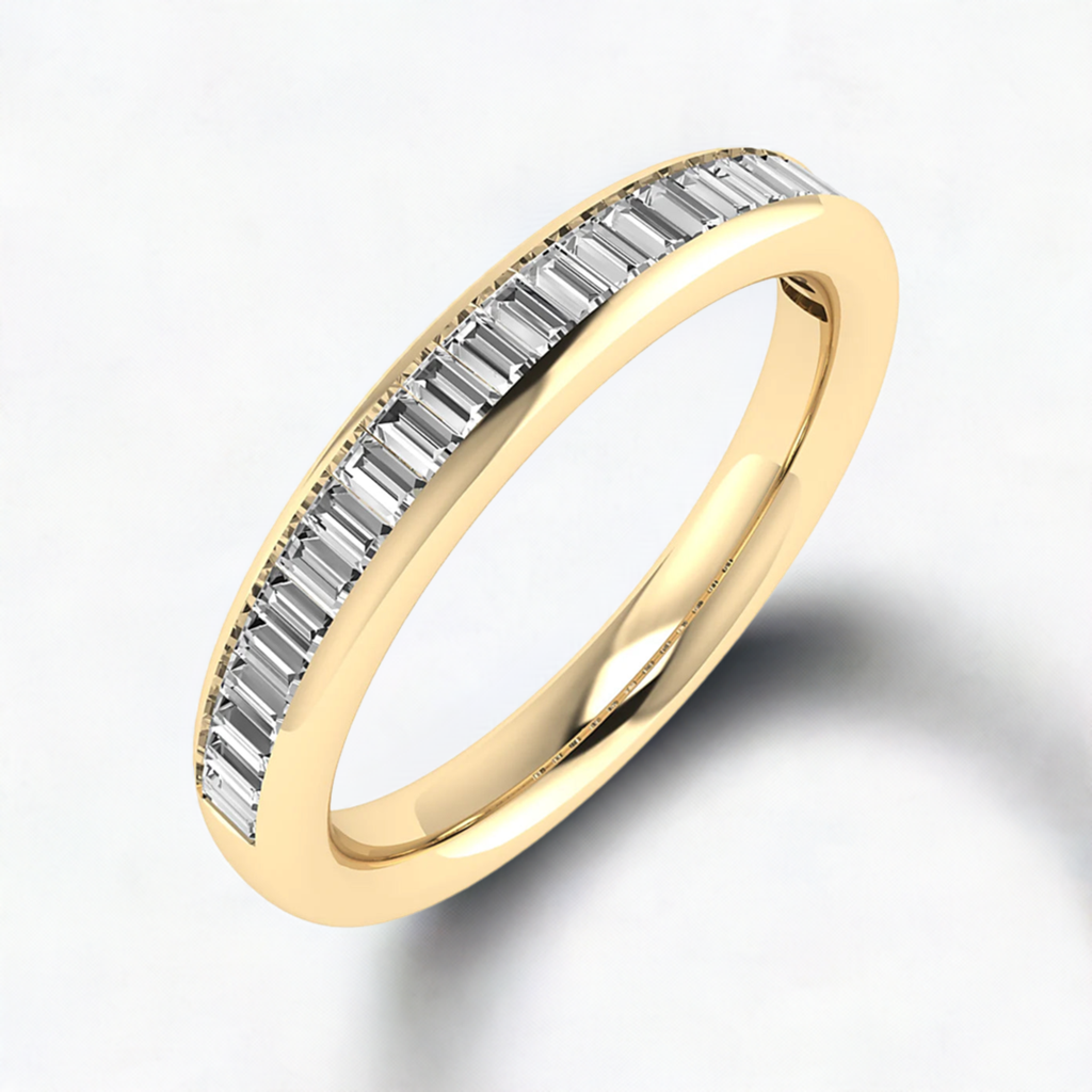 CHANNEL SET BAGUETTE DIAMOND WEDDING ETERNITY RING