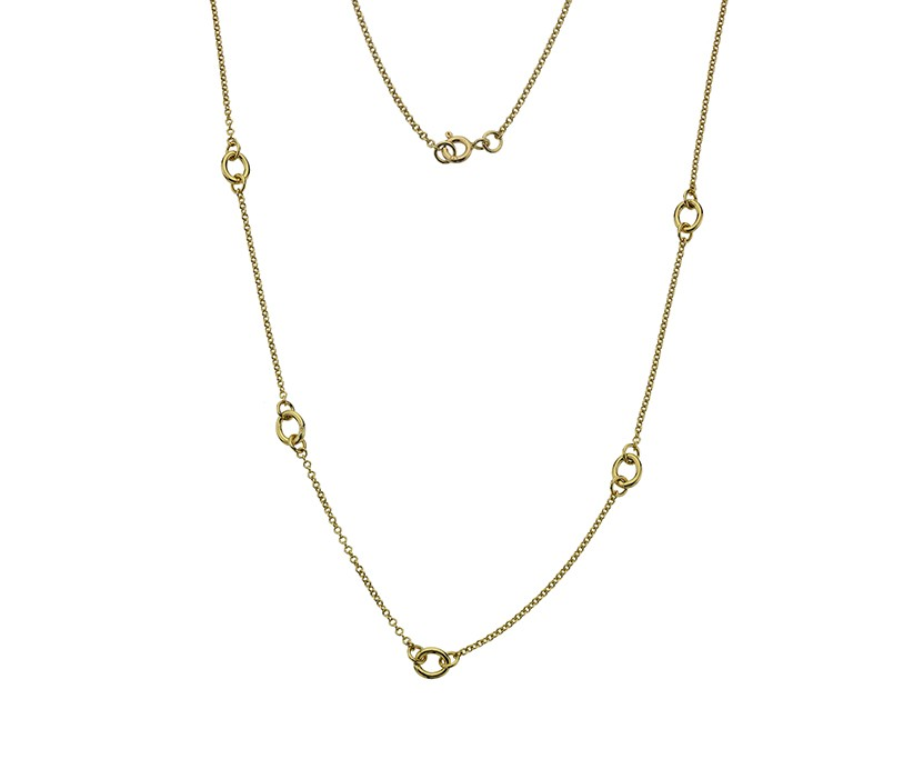 UNIQUE 9CT YELLOW GOLD TWIST 18" NECKLACE