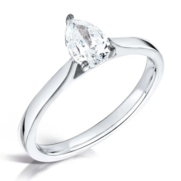 SOLITAIRE PEAR CUT DIAMOND ENGAGEMENT RING